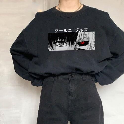 Haikyuu Tokyo Ghoul Anime Print Hoodie Winter Warm Fleece Sweatshirt Fashion Casual Wear Street Hip Hop Sportswear