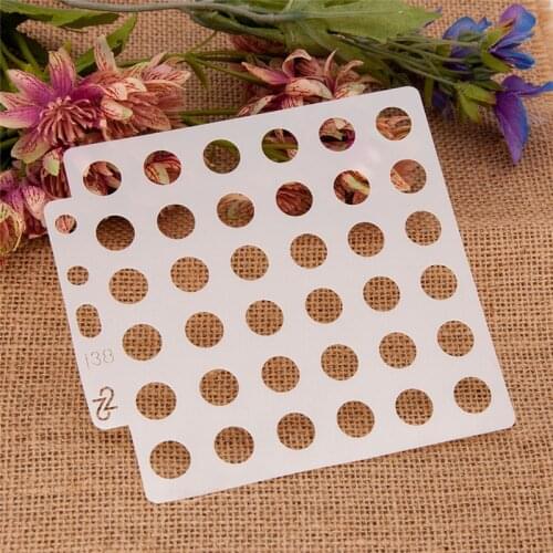 Circle Pre-drawing Hollow Out Templates Layering Stencils Painting Coloring DIY Scrapbooking Album Embossing Decorative Template