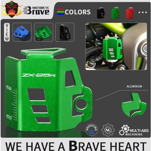 LOGO ZX25R LOGO XSR Motorcycle Rear Fluid Reservoir Guard Cover Protector for KAWASAKI Ninja ZX25R ZX-25R ZX 25R 2020 2021 2022