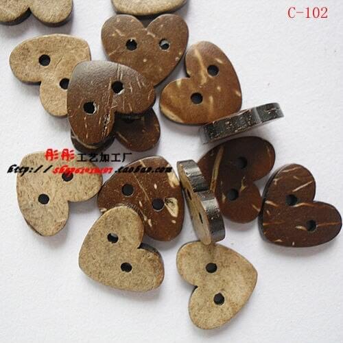 Natural coconut buttons,12*15mm, accssories sewing (c-102)