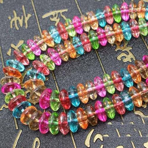 Wholesale Multi-Color Quartz Rondelle Beads15"/38cm BeadsFor DIY Jewelry Making !We provide mixed wholesale for all items