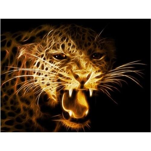 Full square 5D diamond painting leopard animal 3d diamond embroidery big cat rhinestone mosaic handicraft gift