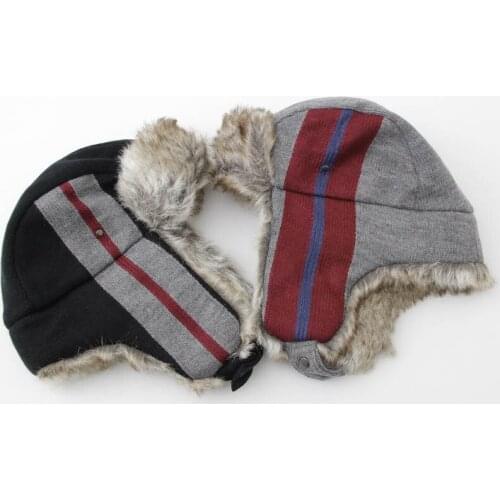 Free shipping High Quality Casual Bomber Hats Patchwork bowler Vintage earflaps filling Large warm thick winter windproop street