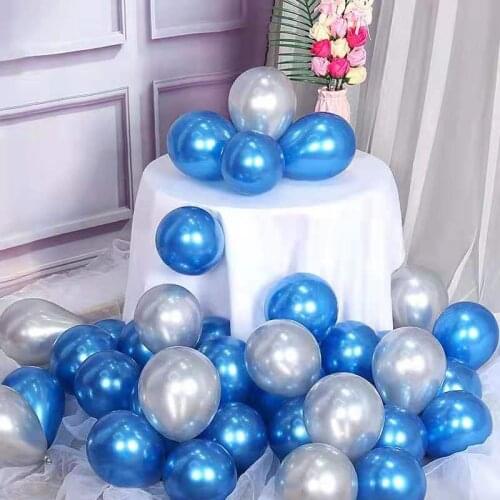 100p 50p 10" 5" Chrome Metallic Latex Balloon Gold Round Metal Balloons Birthday Party Inflate Air Globos Wedding Decor Supplies