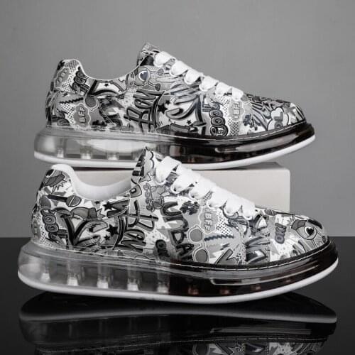 Four Seasons With Hot Style Fashion Web Celebrity Whole Palm Cushion Graffiti Sandals Wear Casual Shoes Student Movement Running