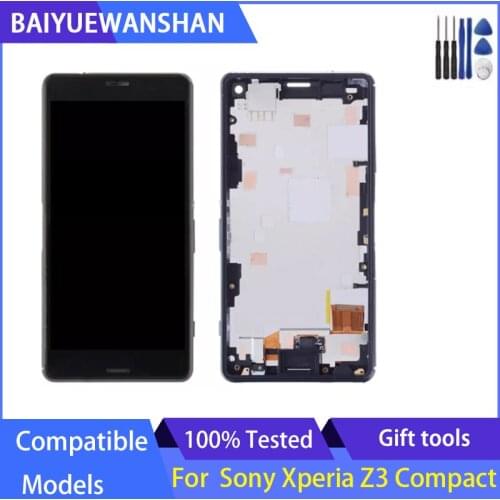 4.6" LCD For SONY Xperia Z3 Compact Display Touch Screen with Frame Z3 Mini D5803 D5833 For SONY Xperia Z3 compact LCD