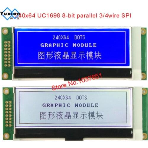 LCD module 24064 240x64 mini small COG display graphic 3.3v UC1698u SPI serial LG240645 1u