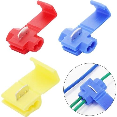 10Pcs Wire Connector Scotch Lock Crimp Terminals Electrical Cable Connectors Fast Quick Splice Lock Wire Terminals Crimp
