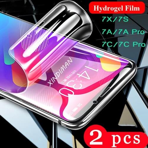 2Pcs soft full cover for huawei honor 7s 7x 7a pro 7c pro hydrogel film phone screen protector protective film on the Not Glass