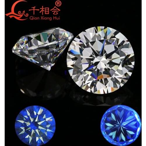 6A 4-16mm Round Brilliant Cut 8 hearts and 8arrows White color Synthetic Cubic Zirconia Loose CZ Stone