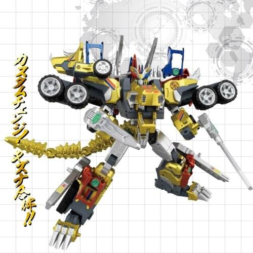 Tomica Earth Pioneer EG05 Transformation Car Robot Toy Model Triceratops Mach Rifle Rocket Gun Assembly with 35+ Accessories