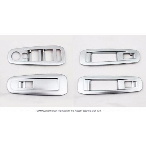 Car Accessories Matte ABS Windows nt decoration sequins Cover ABS Chrome plate For Peugeot 308 T9 SW Rear View 5-door 2015 2016