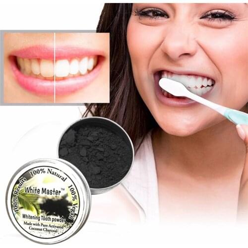 Bamboo Organic Activated Charcoal Teeth Whitening Powder Natural Tooth Whitener Stain Remover Teeth Cleaning