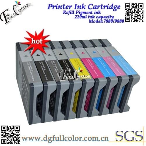 Free shipping ! 8 piece a lots Replace Printer Ink Cartridge With ink And Chip for Eps0n 7800 9800 7800C 9800C Printer inks