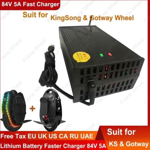 For Gotway KS 16X S18 E-wheel 84V 5A Fast Charger Quick Charger Unicycle Fast Charger One Wheel