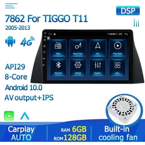 Carplay IPS DSP FM For Chery Tiggo T11 200 -2013 Car Radio Multimedia Video Player Navigation GPS Android 10.0 No 2din 2 din dvd