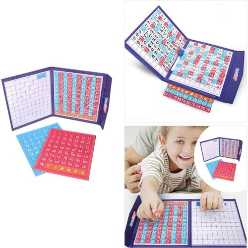 Wooden 1-100 Number Board Toys Magnetic Count Drawing Schooling Toys Gifts for Children Learning Math