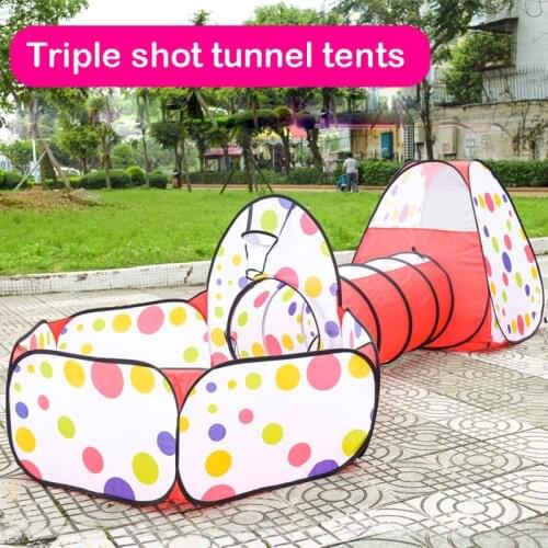 Baby Playpen Tent Tunnel Baby Kids Play House Pool-Tube-Teepee 3pc Pop-up Play Tent Children Tunnel tunnel