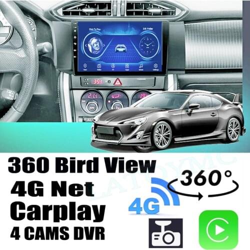 Car Audio Navigation GPS Stereo Carplay DVR 360 Birdview Around System For Subaru BRZ For TOYOTA 86 GT GT86 FT86 FR-S FRS