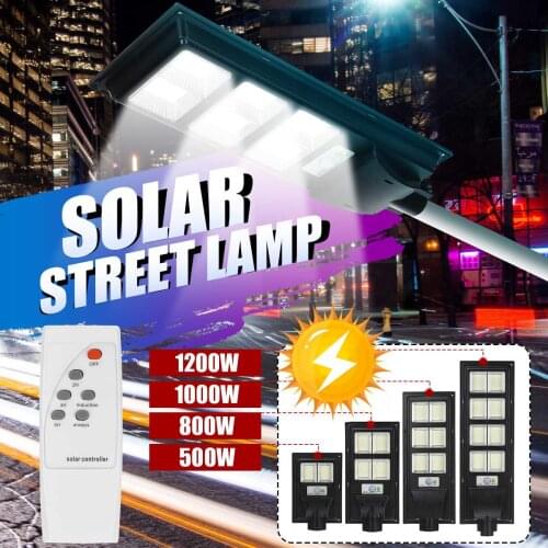 IP65 500W/800W/1000W/1200W LED Solar Lamp Wall Street Light Super Bright Radar PIR Motion Sensor Outdoor Garden Security Lamp