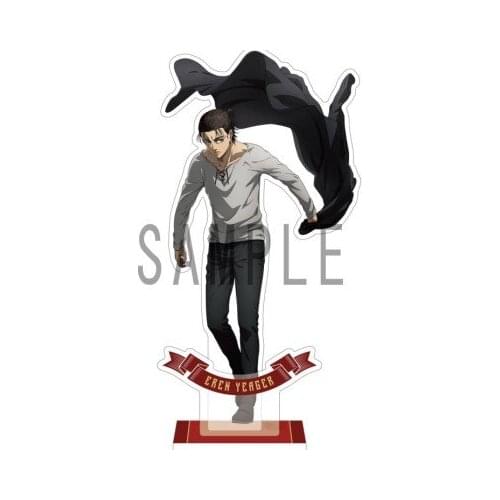 2021 Anime Casual Wear Series Acrylic Stand Figure Model Desktop Decor Collection Toy Gifts Attack on Titan Rivaille Eren Jäger