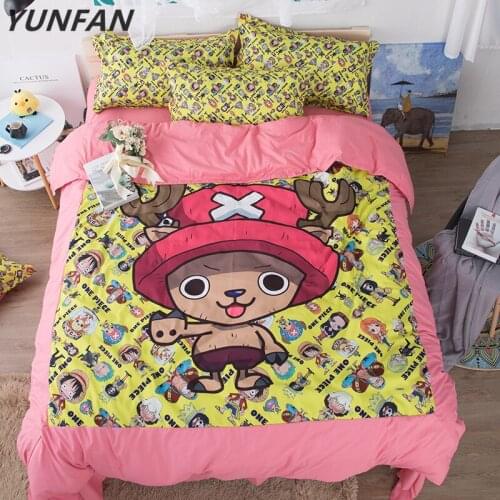 Japanese Anime figure One Piece Chopper Bedding Sets Comfortable cute bedclothes duvet cover quilt cover pillow cases