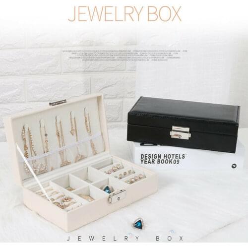 Leather Jewelry Box Organizer Travel Case Earrings Rings Necklaces Storage Jewelry Tools Equipments High Quality