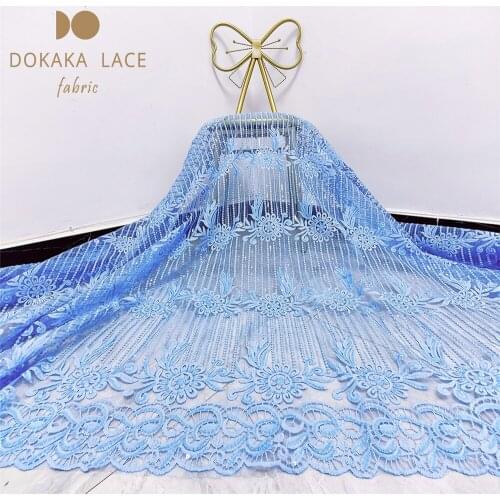 2.5 Yards 2021 New Style African Swiss Voile Lace Fabric Best Sell Senegal Collocation Tulle For Traditional Wedding Bride Dress