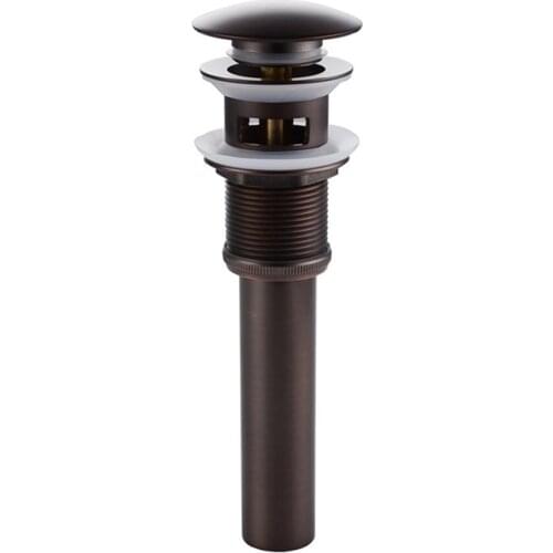 Oil Rubbed Bronze Bathroom Faucet Vessel Vanity Sink Pop Up Drain Stopper with Overflow