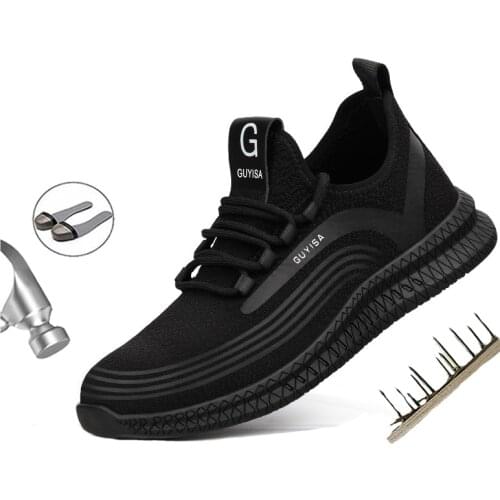 Mens Safety Shoes Steel Toe Cap Breathable Outdoor Steel Toe Cap Industry Work Boots Indestructible Puncture-Proof Working shoes