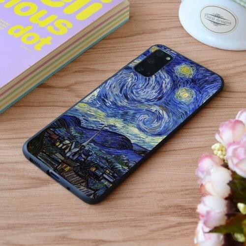For Samsung The Starry Night Print Soft Silicone Matt Case TPU Cover Galaxy S Note M and Galaxy A