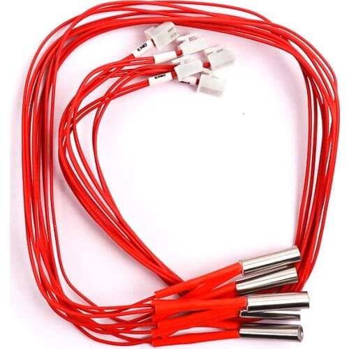 High quality 470mm Length 5pcs Heating Element Mould Wired Cartridge Heater 2AWG 200° 300V Electricity Generation for 3D printer