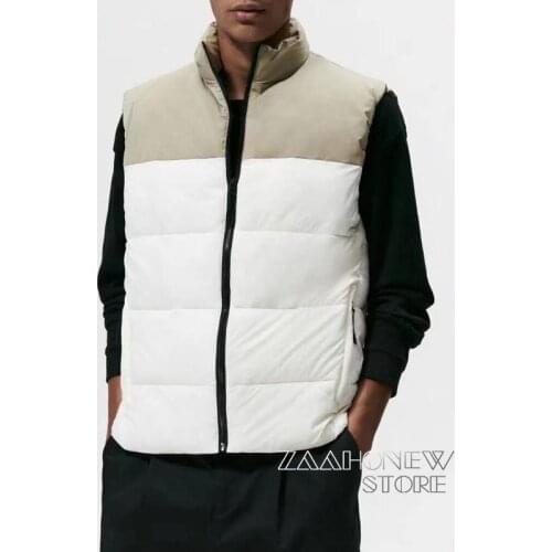 ZAAHONEW 2021 New Autumn Winter Men Fashion Patchwork Vest Coat Casual Zipper Warm Sleeveless Jacket Male Warm Waistcoats
