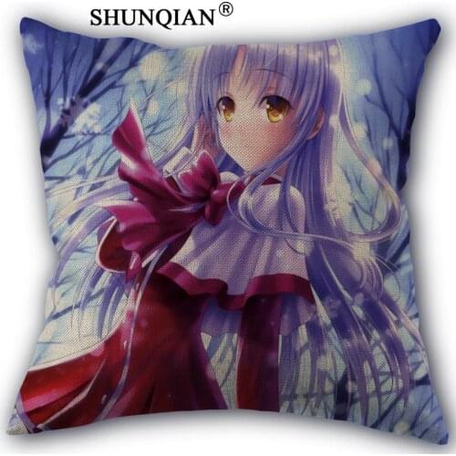 New Arrival angel beats Custom cotton Pillowcases zipper Custom Pillow Case More Size Custom your image gift