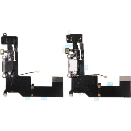 OOTDTY USB Charging Port Connector Micphone Earphone Jack Flex Cable Parts For iPhone 5S