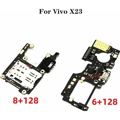 Original USB Charging Port Dock Flex cable For Vivo X23 Charger plug With Microphone SD/SIM Card Reader Replacement
