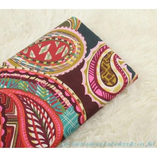 Plain weave ankara fabric Retro large flower fabrics for patchwork Handmade DIY clothing costura Dress Baby clothes fabrics