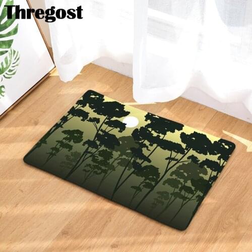 Green Plant Printed Office Chair Mats for Carpet New Home Door Mat Oriental Home Decor Modern Microfiber Hallway Floor Rugs