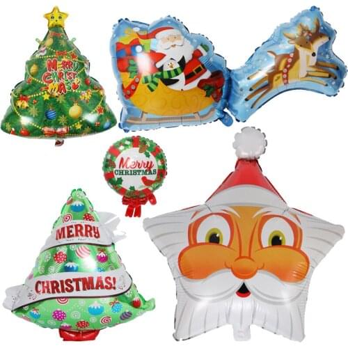 Christmas balloon shopping mall storefront festival atmosphere decoration aluminum foil balloon cartoon toy hydrogen balloon