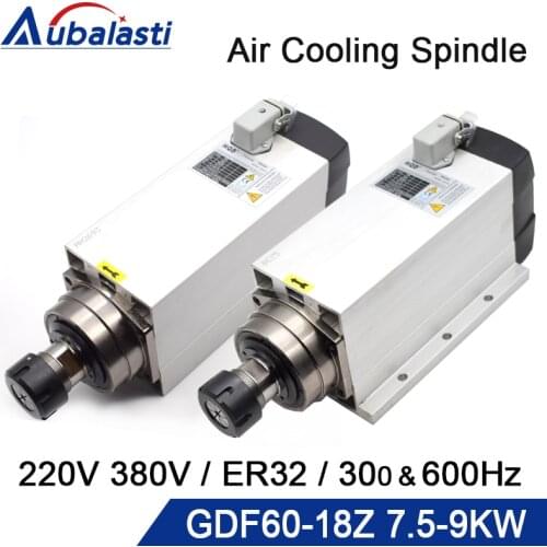 HQD CNC Spindle 7.5KW 9KW Air Cooled Spindle Motor 380V 220V ER32 wood lathe spindle For CNC Milling lathe Router Machine tools