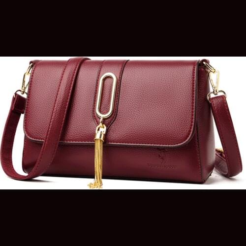 Crossbody Bags for Women 2021 New Luxury Handbags Female Soft Leather Shoulder Bags Tassel Flap Messenger Bag Sac A Main Tote