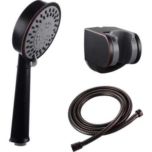 Oil Rubbed Bronze Bathroom Three Function Handheld Shower Head set with 1.5M Hose and ABS Bracket Holder Shower sprayer set