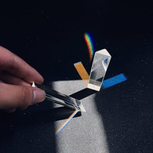 15X15X90mm Optical Glass Equilateral Triple Triangular Triangle Prism Optics Experiment Triangular Prism H-K9L Prism