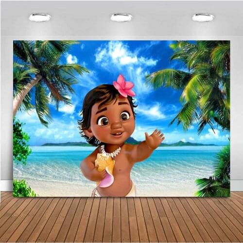 Summer Sea Beach Photography Backdrops Newborn Baby 1st Birthday Kids Dessert Cake Table Decor Background Vinyl Poster Photocall