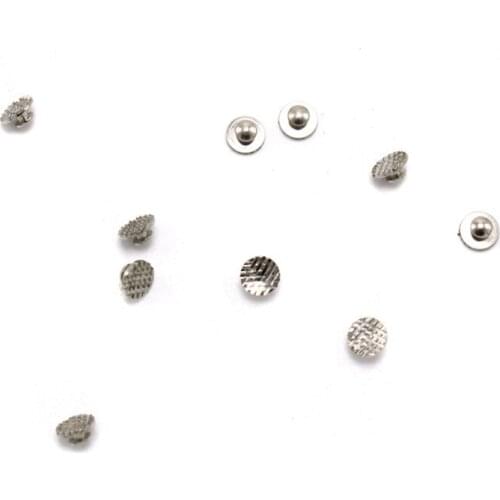 10Pcs/Set Dental Orthodontic Lingual Buttons dentist use Metal Orthodontic Lingual button Round Mesh Base