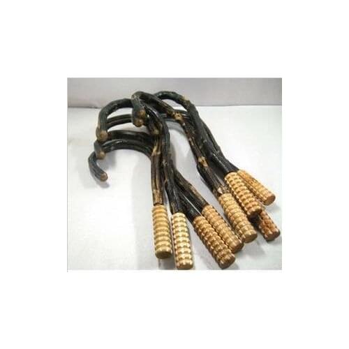 2pcs Overstretches wool massage device wooden neck massage rattan hook cervical vertebra massage hook