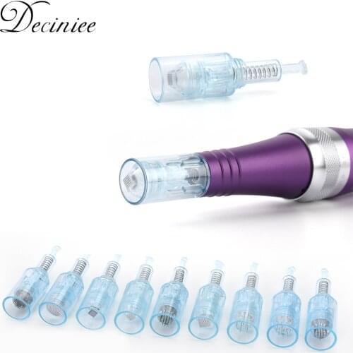 10pcs Dr pen Ultima X5 Replacement Needle Round Nano Cartridges Screw Derma MicroNeedle 9/12/24/36/42pin Facial Derma Needle