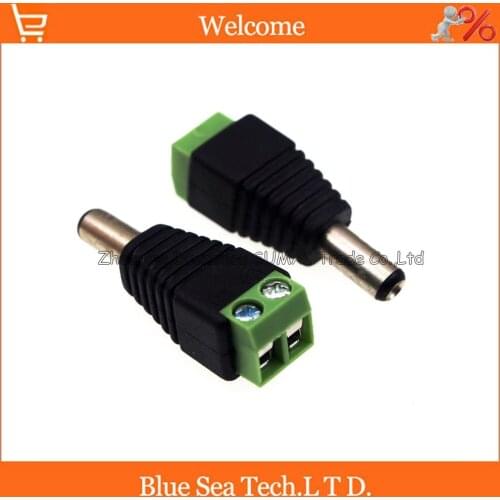 20pcs Male 5.5 x 2.1mm DC Power 12V Jack Adapter Connector Plug for CCTV surveillance camera