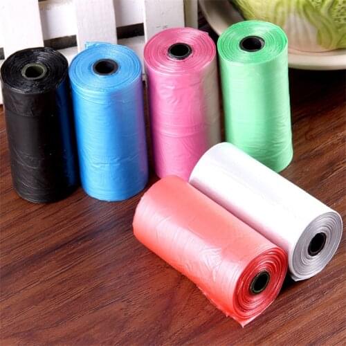 20pcs/roll Colorful Pet Dog Cat Poop Bags Waste Pick Up Clean Bag Refill Universal Eco-Friendly Carriers Bag