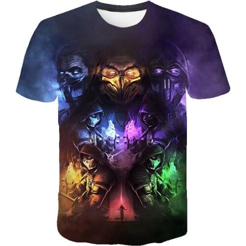 2021 Printed T Shirt Teens Fashion Game Mortal 11 Kombat 3D Printed T Shirts Men/Women Oversize Cool Summer Fashion